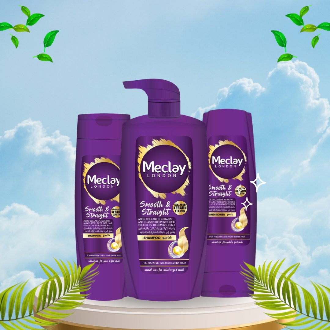 Meclay London Smooth & Straight shampoo and conditioner collection
