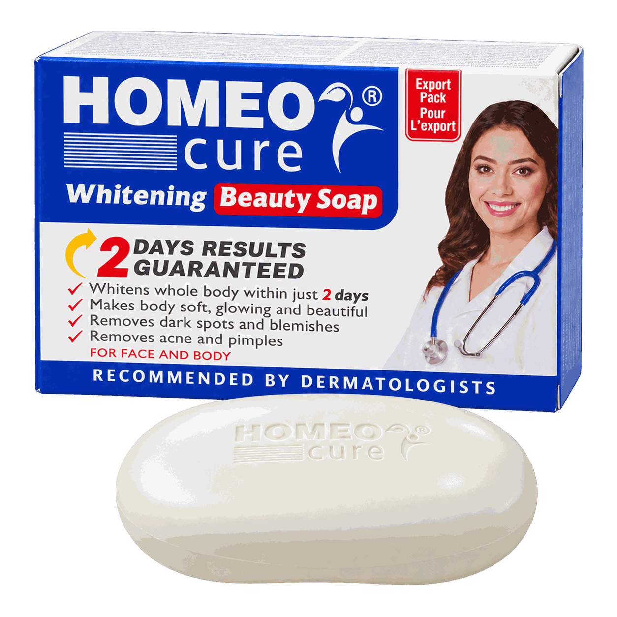 Homeo Cure Whitening Beauty Soap 1 bar with retail carton