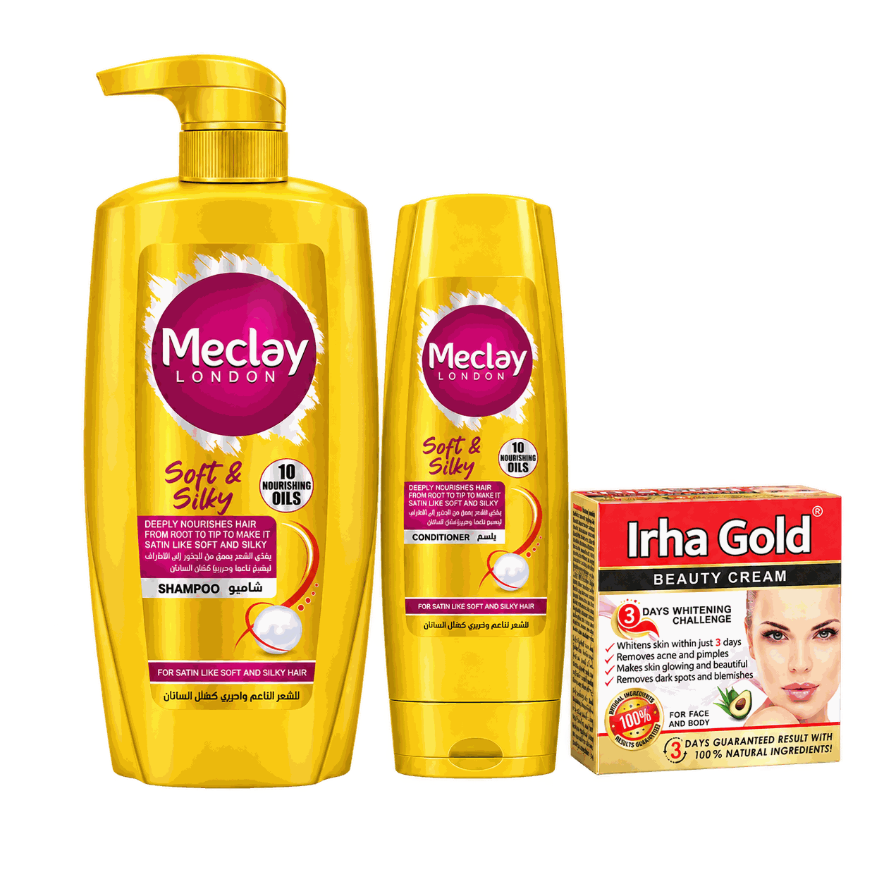 Global Essence selection Soft & Silky Haircare & Irha Cream Set 660 ml + 180 ml + Single jar · size to confirm